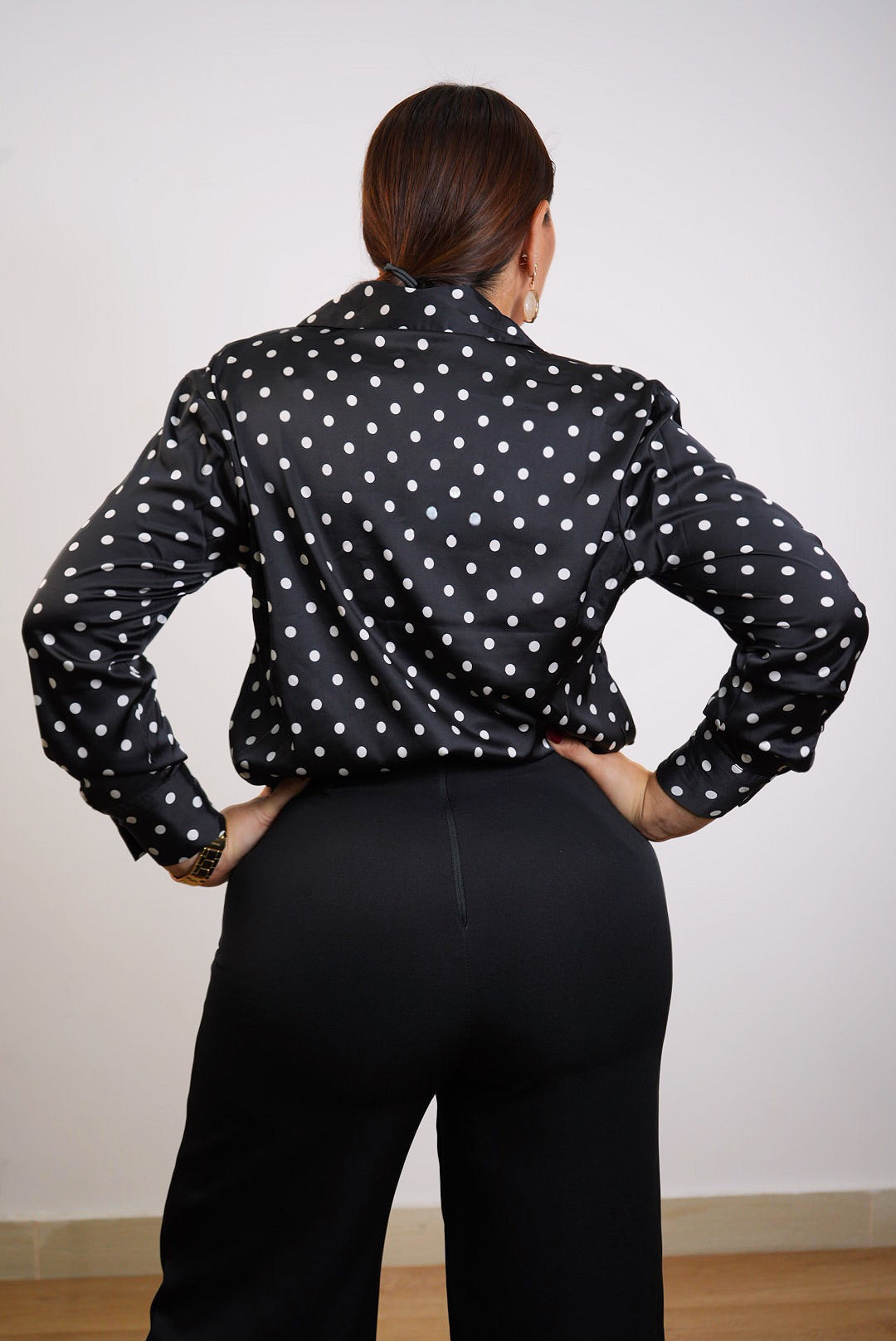 Camisera Noir Lunares