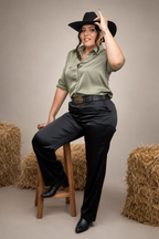 Pantalón Negro Satinado